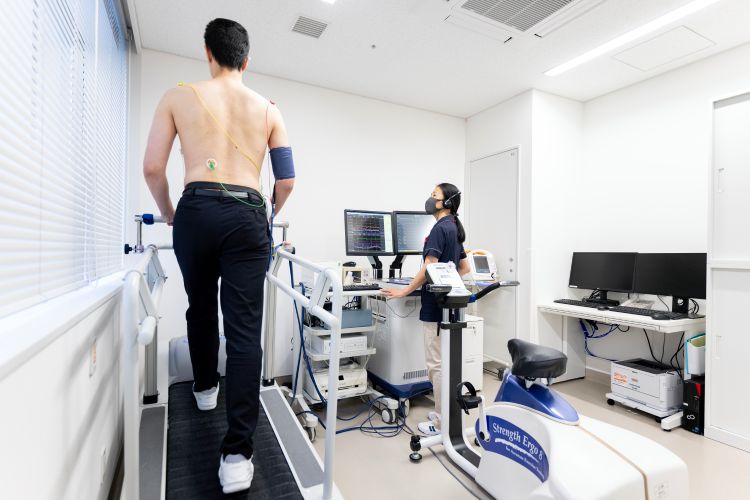 トレッドミル検査の様子